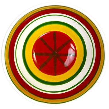 Sicilian round ceramic Appetizers Plate de simone pottery Procida BUFPR Sicilian round ceramic Appetizers Plate de simone pottery Procida BUFPR
